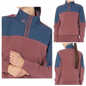 Adidas Golf 3/4 Zip Fleece Jacket Sweater Quiet Crimson Size Large